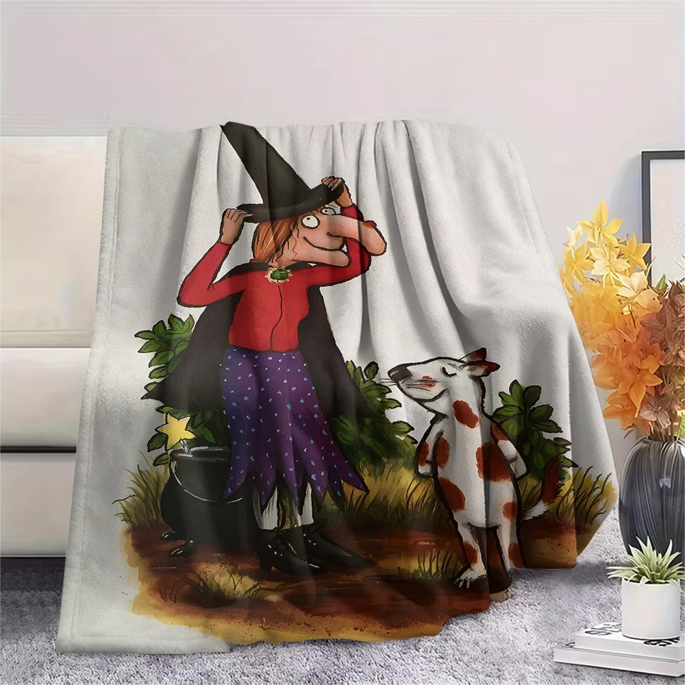 Room onthe Broom Fraggle Rock Print Flannel Blanket,High quality Comfortable for All Seasons,Home Decor,Warmth and Comfort,Perfect for Christmas Gifts