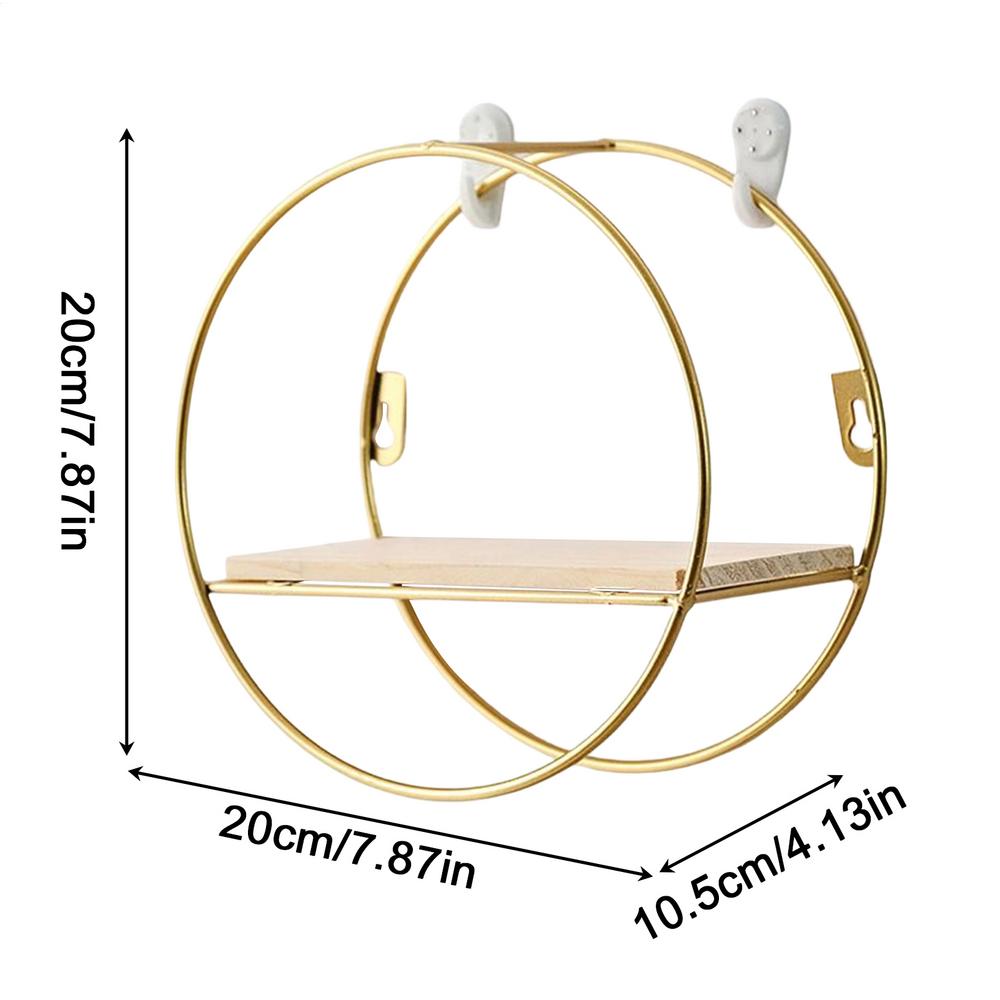 1Pc Wall Storage Rack Iron Art Wall Shelf Multi-Function Hanging Holder For Home Kitchen Bathroom Small Items Organizer