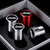 Pour Jeep Capuchons Métalliques de Valves de Pneus Voiture Capuchons d'Air de Valve de Roue de Pneu en Aluminium Pour Jeep Renegade Wagoneer Avenger Recon Wrangler