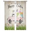 Ostern Ei Hase Schmetterling Blume LKW Tüll Vorhänge für Wohnzimmer Schlafzimmer Voile Sheer Vorhang Fenster Home Decor Vorhänge