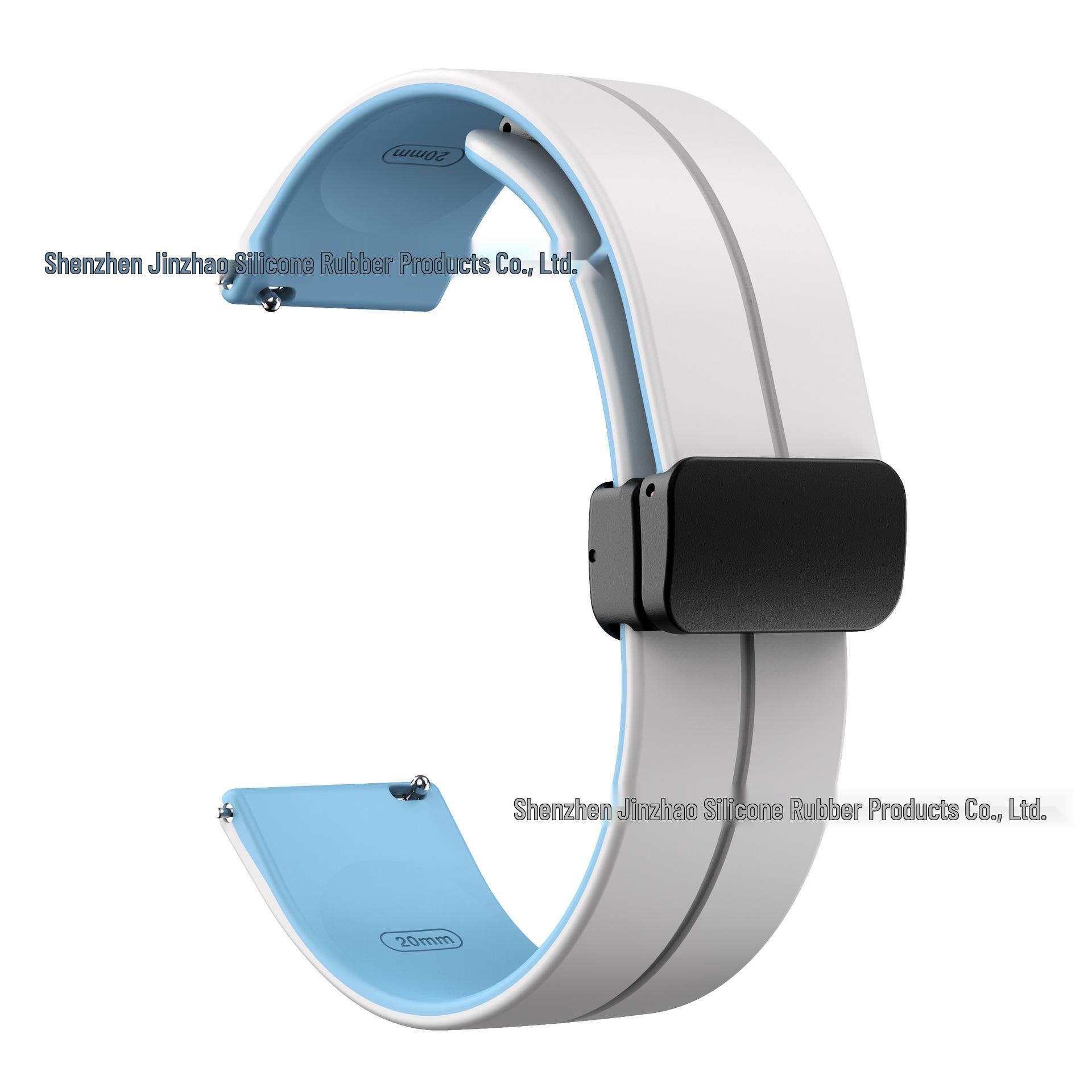 

Samsung Active2 Two-Color Silicone Watch Band with 20/22mm Magnetic and Folding Buckles 22mm