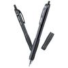 Deli S60-6 Ret retractable Gel Pen 0.5mm, Black (6-Pack)