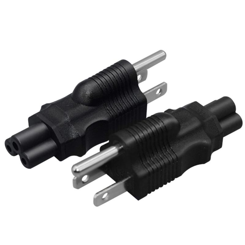 US 3 Prong Power Cord Power Plugs,3 Pin Male to IEC320 C5 Female Laptop Power Conversion Plugs