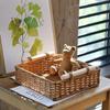 Plastic Storage Tray Rectangular Woven Basket New Serving Tray  Dining Table