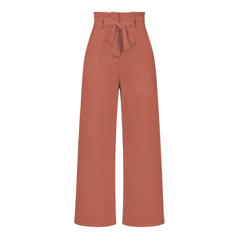 Pantaloni da abito da donna estivi da ufficio Pantaloni casual versatili a gamba larga con pantaloni a cintura