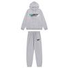 Herren Gradient Buchstaben Bestickter Hoodie Jogginganzug Set - Übergroß Fleece Warm Lässig Trainingsanzug Winter