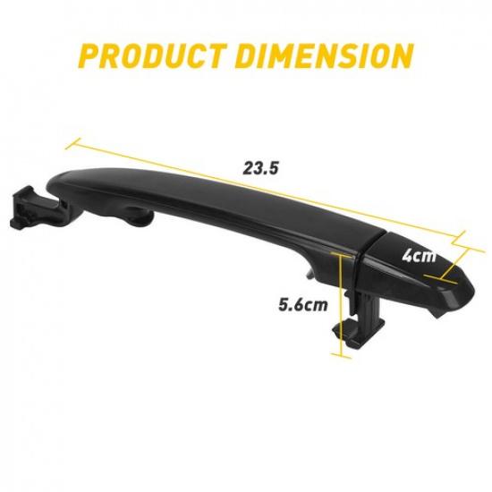 For Toyota Sienna 04-10 Car Rear Outside Door Handle Black Auto Accessories XH