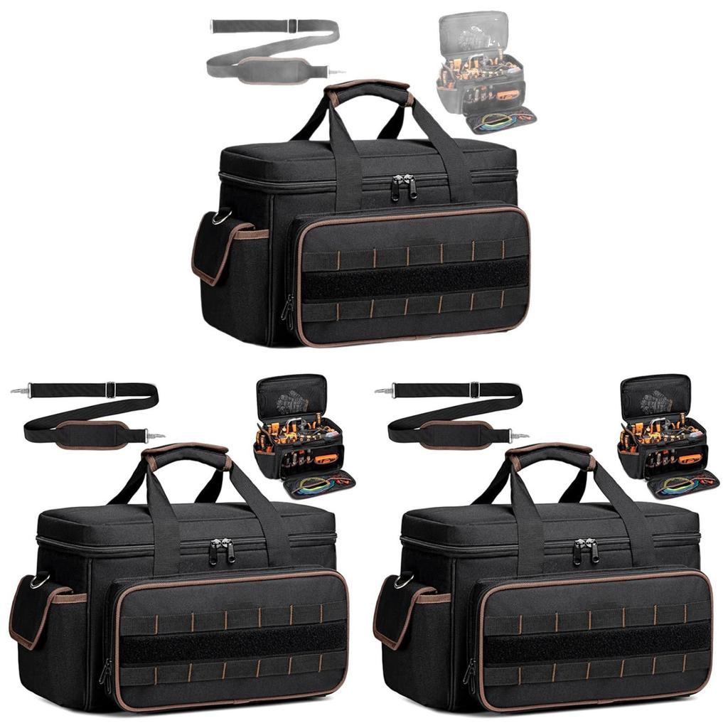 Heavy Duty Oxford Cloth 17inch Tool Bag With Zipper Closure For Daily Work