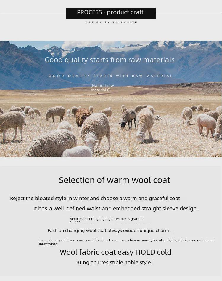 Women's Long Double-Faced Cashmere Coat - New Loose Woolen Design for Autumn/Winter 2024