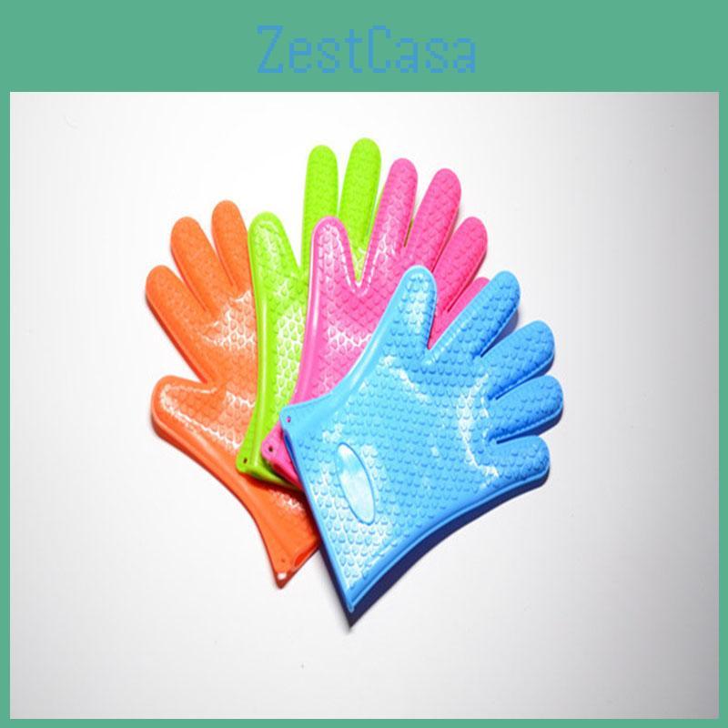 Wszechstronne silikonowe rękawice żaroodporne do kuchennych, piekarnikowych, grillowych i BBQ przygód