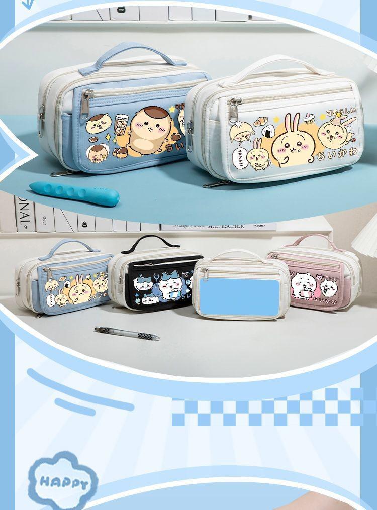 Chiikawa Pencil Case - Large Capacity Stationery Box for Girls, Primary and Junior High School Students, New Style.