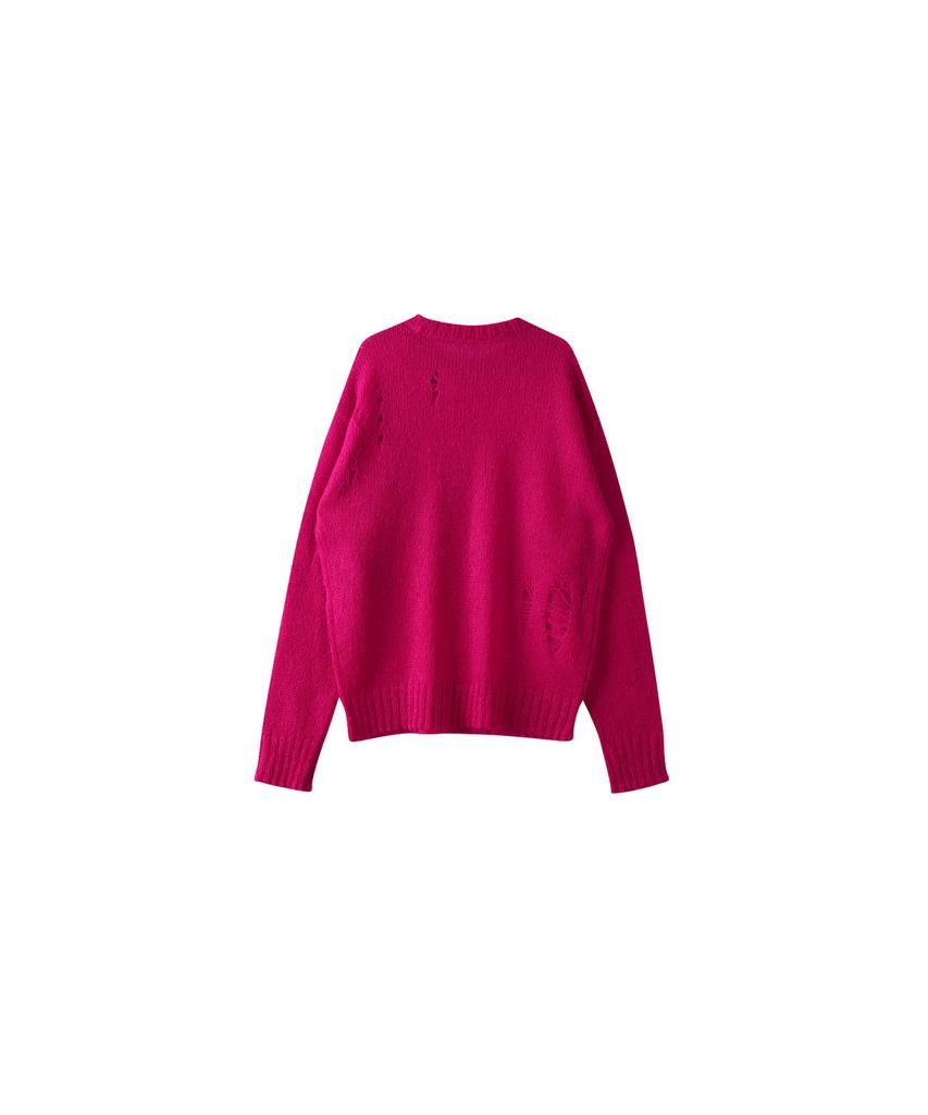 ADSB ANDERSSON BELL (Essential) Adsb Kid Mohair Crewneck Sweater Atb1038M(Cherry Red)