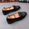 Designer New Men Black Butterfly Leather Slip On Casual Shoes Gentleman Formal Wedding Dress Homecoming Footwear Zapatos Hombre