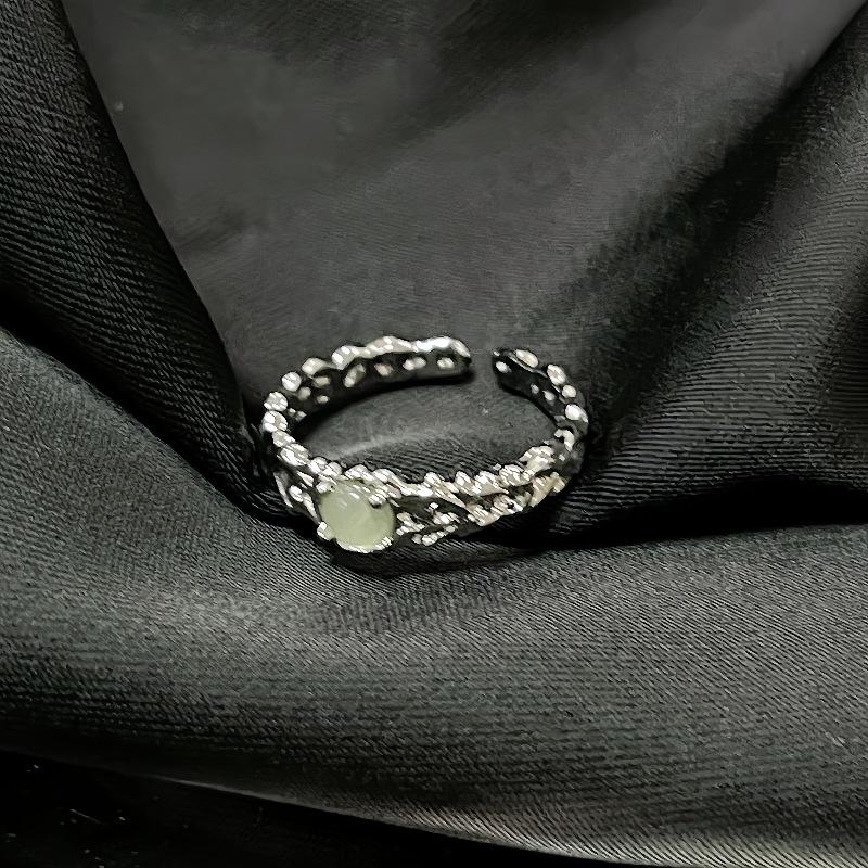 

[Ice Jade Wrapped Branches] National Style Open Ring French Premium Sense Stacked Women Wearing Niche Rose Rings No specifications