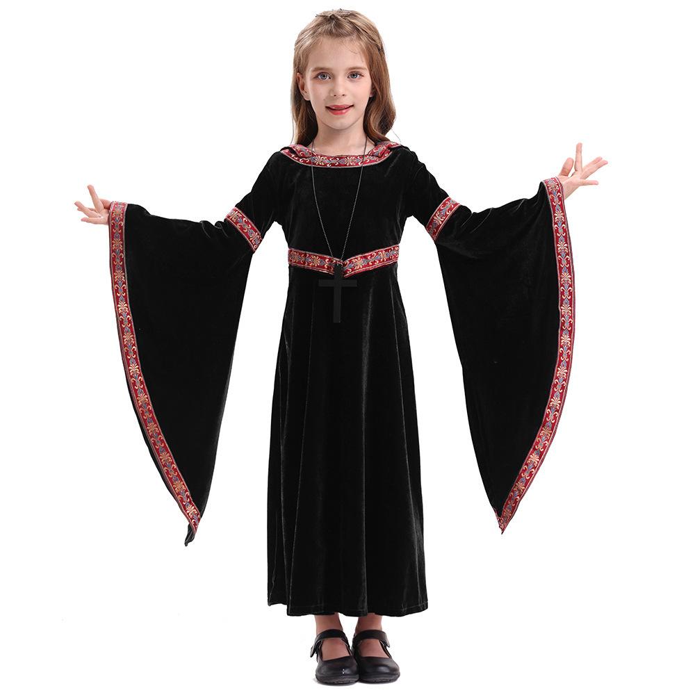 

Halloween Parent-Child Costume Girls Party Costume Adult European Medieval 2XL
