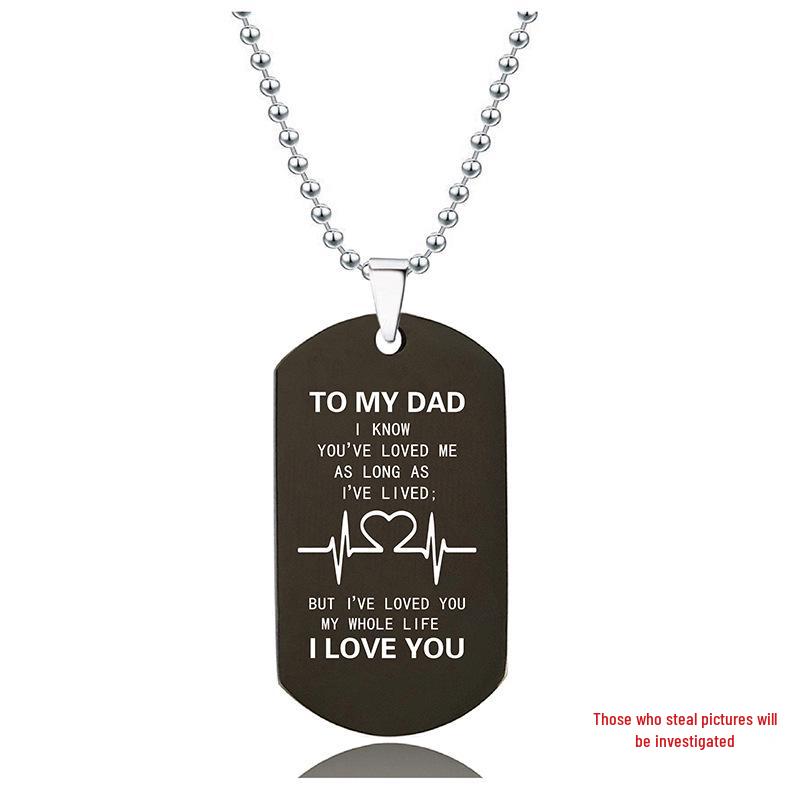 

Гравированное ожерелье из нержавеющей стали: Идеальный подарок для мамы или папы на День матери, День отца, День благодарения, Рождество и праздники.