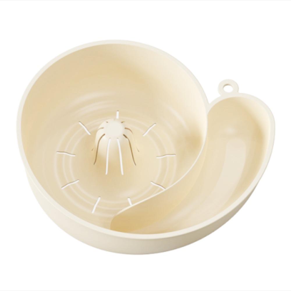 

Snail Shape Fruit Drainer Basket Automatic Rotation Clean Reusable Fruit Storage Basket Creative Food-Grade бежевый