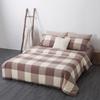 Class A Washed Cotton 4-piece Set King Duvet Cover Queen Size Option Pure Cotton Bed Sheet Pillows Zipper Closure Solid Color EU
