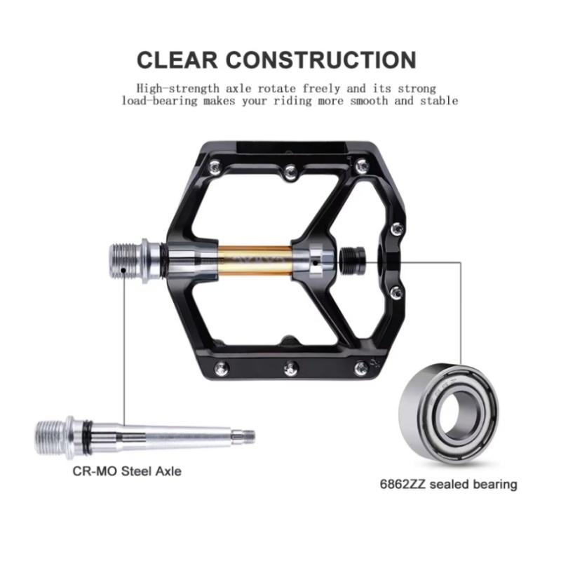 CXWXC Platform Bicycle Pedals CX-930 For MTB Mountain Bike BMX Hybrid Bikes Parts Sealed Bearing All-round Bike Pedals