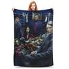 Hannibal Mads Mikkelsen Horror Movie Merch Blanket Warm Fleece Sofa Throw Blanket for Couch Bedding Travel Throws Bedspread Quil