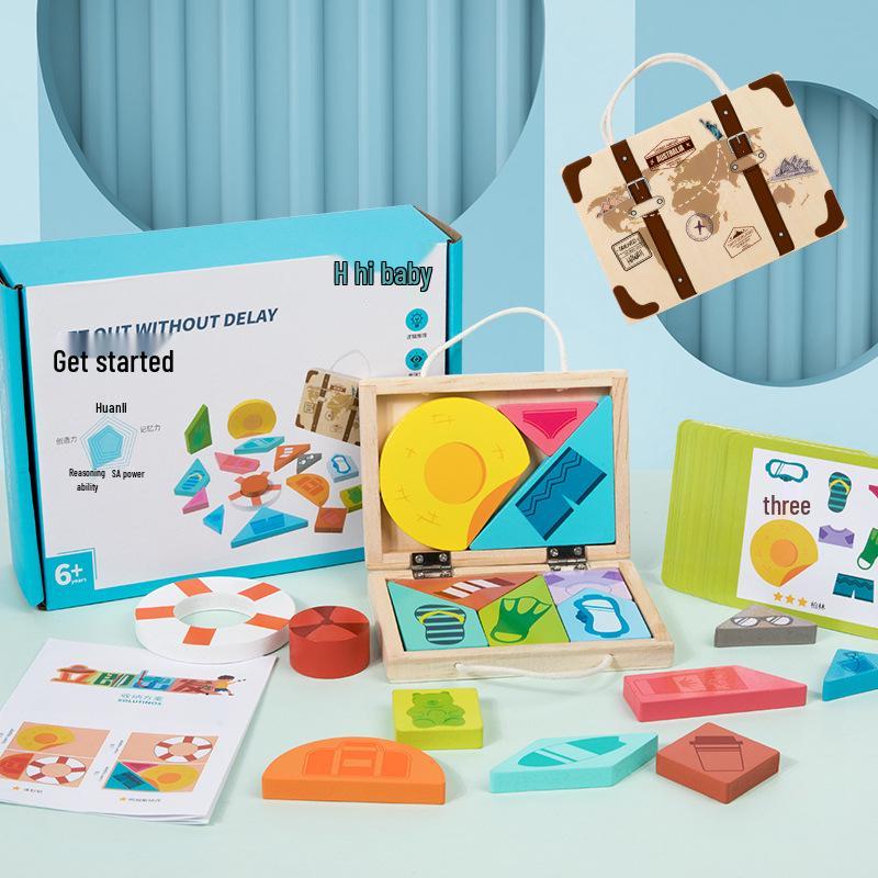 

Children s Wooden Travel Toy Set: Interactive & Educational Matching Game