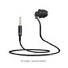 3.5mm Single Side Audio In Ear Earphone Universal Earbud Black Headset for Mobile Phone Tablet PC Computer MP3 Players