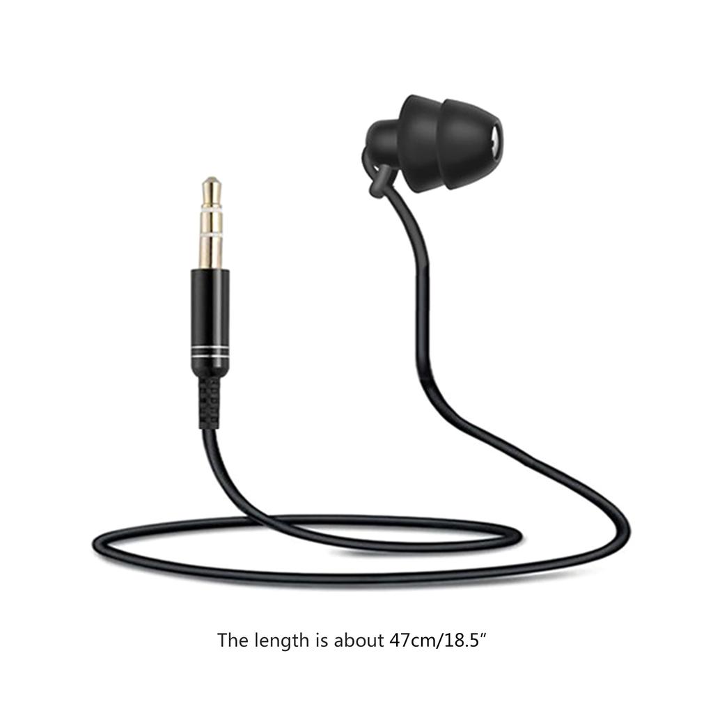 3.5mm Single Side Audio In Ear Earphone Universal Earbud Black Headset for Mobile Phone Tablet PC Computer MP3 Players