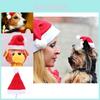 Adorable Plush Christmas Pet Hat For Dogs Soft Short Plush Holiday Apparel