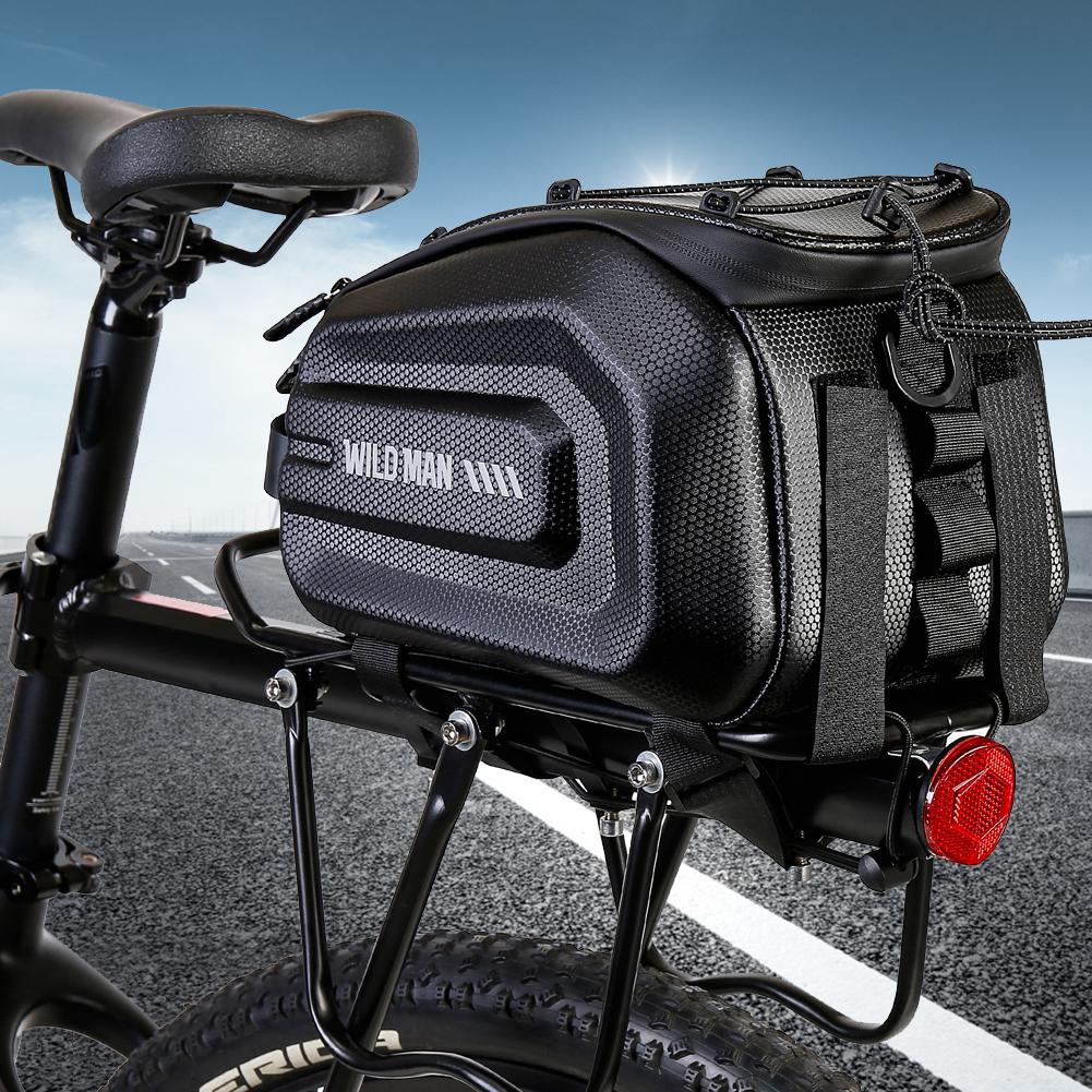 4L EVA Hard Shell Bike Bag Multifunction Bicycle Luggage Carrier Bag Large Capacity Waterproof MTB Road Bike Accessories nero