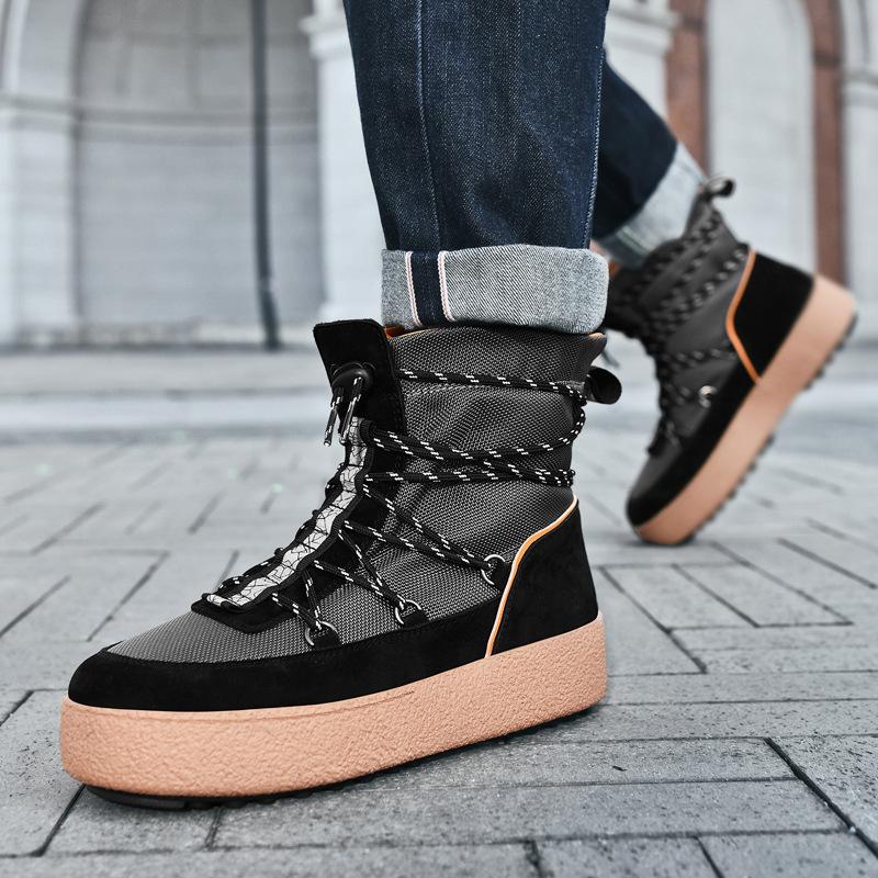 

39-45 Winter new men s high-top casual fashion outdoor sports velvet warm youth personalized snow boots 45