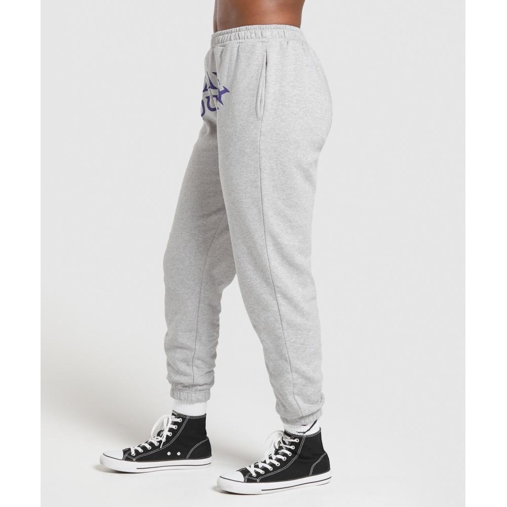 Gymshark Heavy Duty Graphic Loopback Jogger Light Grey Core Marl B3c3d Gbcn