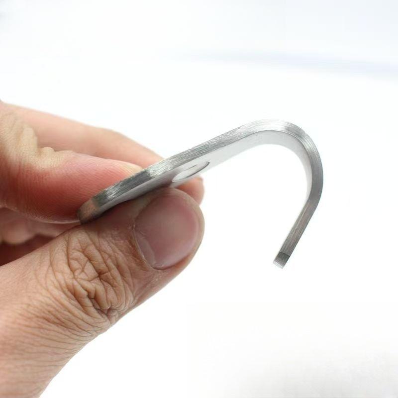 8pcs Stainless Steel Wall Mounted J-shaped Clothes Hooks For Entrance Kitchen Bedroom Bathroom Office 2mm