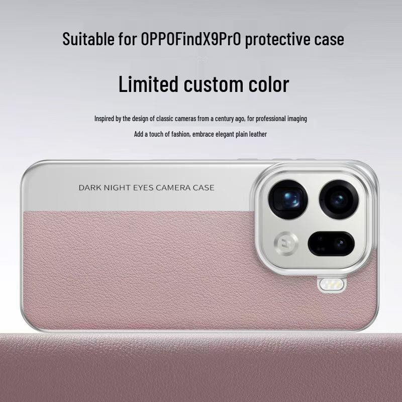 OPPO Find X9 Pro Camera Style Leather Anti-Fall Protective Case for Men and Women