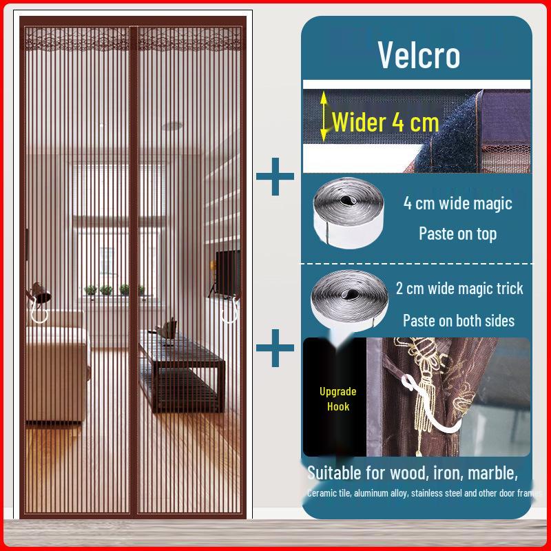 Custom Magnetic Anti-Mosquito Door Curtain with No-Punch Installation