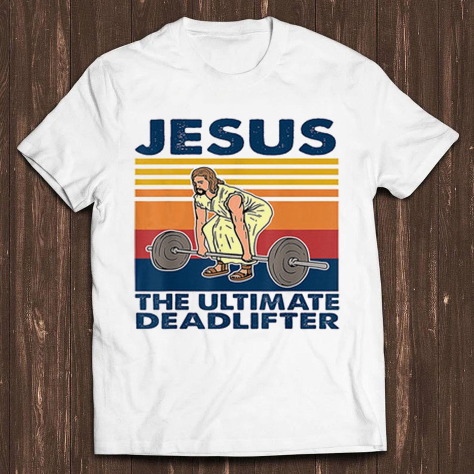 Jesus The Ultimate Deadlifter Meme Gift Funny Unisex Gamer Cult Movie Music T Shirt c591 L