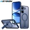 KEYSION Dutý kryt pro odvod tepla s MagSafe pro Xiaomi POCO X8 Pro Max Magnetické chlazení Skrytý stojánek Nárazuvzdorný kryt telefonu
