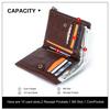 CONTACT'S New Small Wallet Men Crazy Horse Wallets Zipper Coin Purse Quality Short Male Money Bag Rifd Genuine Leather Card Wallet