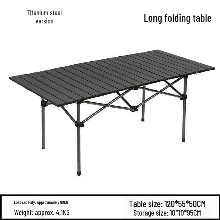 Verstellbarer Outdoor-Klapptisch für Grillen, Picknick und All-Terrain-Einsatz