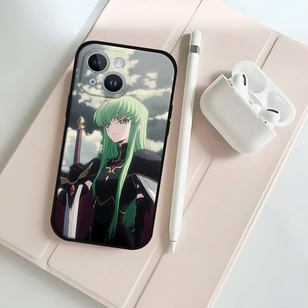 Amine C-Codes G-Geass Black Phone Case That Fits For IPhone 17,16,15,11,13,14 Pro Max,Plus,X,Xr,Xs Max,13Mini