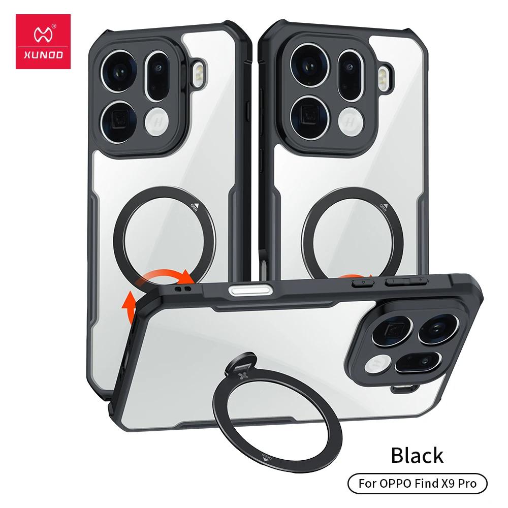XUNDD For OPPO Find X9 Pro Case Oppo Find X9 Back Cover Luxury Shockproof Protective Casing With Rotatable Magnetic Holder