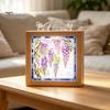 Functional Glowing Home Decor Acrylic Puzzle LED Night Light, 2-In-1 USB Royal Iris Bloom Jigsaw Lamp, DIY Floral Kit Creative Desktop Ambient