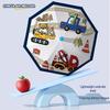 Kids' Cute Cartoon Umbrella - Rounded Corners, Dual-Use for Sun & Rain, Super Light Long Handle.
