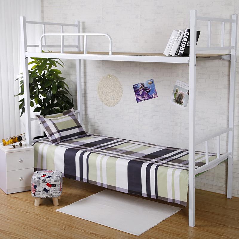 Velvet Single Bed Sheet & Double Quilt Cover for Dormitories in Simple Style