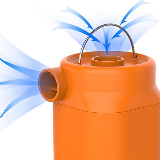 Outdoor Mini Air Pump with LED Inflatables Swimming Ring Pool Portable USB Rechargeable Float Air
