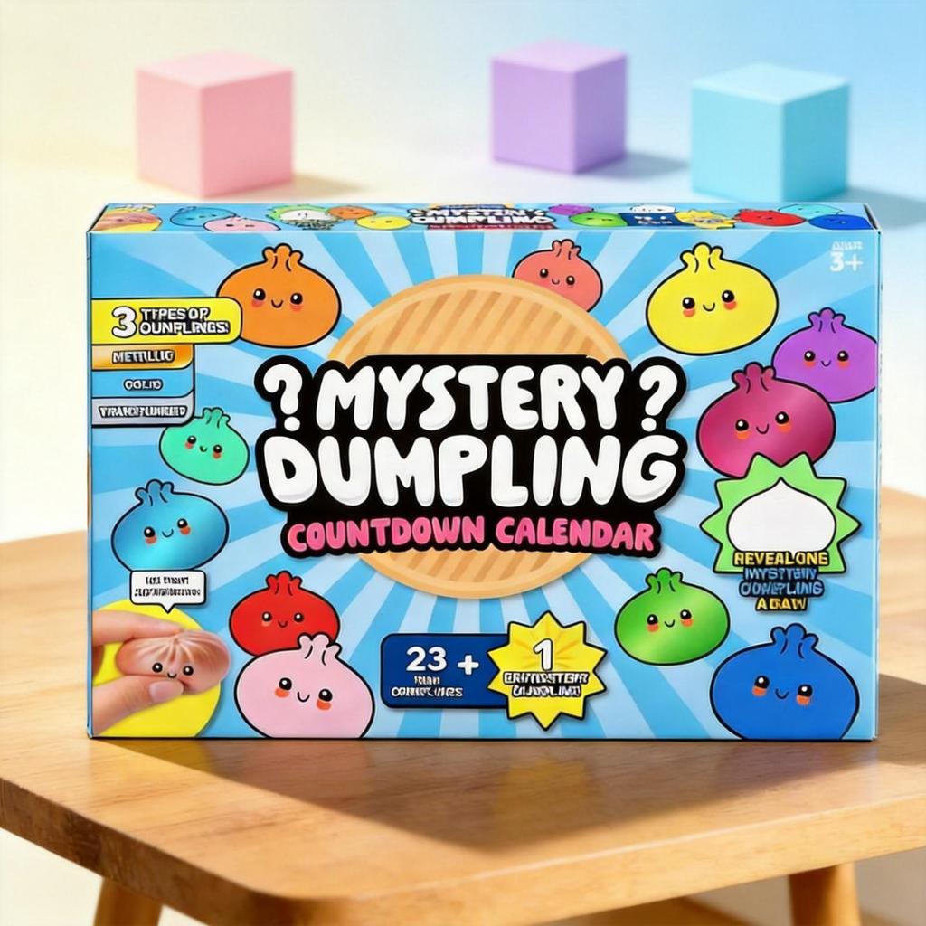 Brain-Teasing Adult Fidget Toy: Mysterious Dumpling Squishy Calendar Blind Box