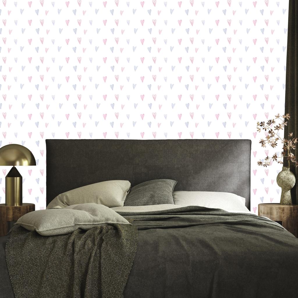 Small pastel hearts wallpaper for living room and bedroom 50x1000