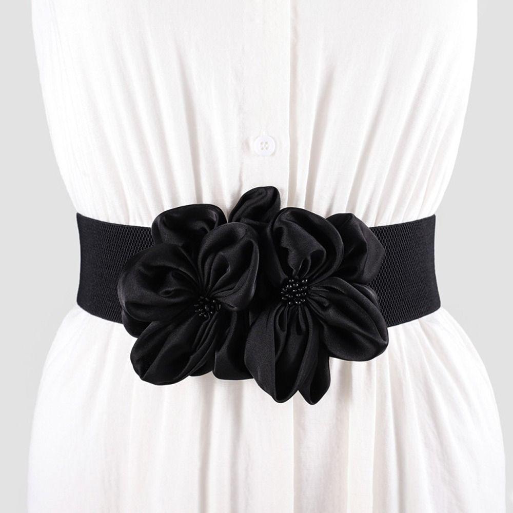Floral Large Flowers Waistband Chic Ladies Dress Cummerbands  Skirt Dress Coat Decor Accessories