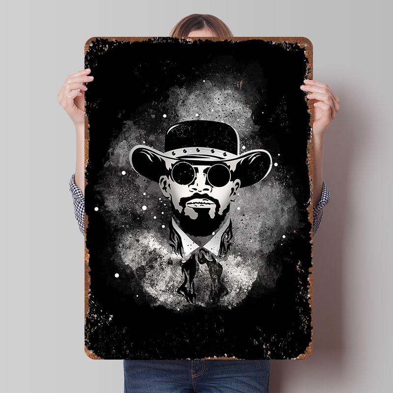 

Django Tin Plaque Poster Customized Wall Art Retro Vintage Metal Signs for Man Cave Room Decorations Office Decoration At Home 7.9x11.8In(20x30cm)