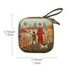 Portable Virgin Mary Prayer Rosary Storage Bag Zippered Cartoon Christian Jewelry Box Elegant 7x7cm Christian Gift Devotees