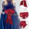 49MD 250cm Bowknot Waist Belt Dress Decoration Waist Strap Women's Skirt Waistband Long Ribbon Bowknot Wide Belt Girdle